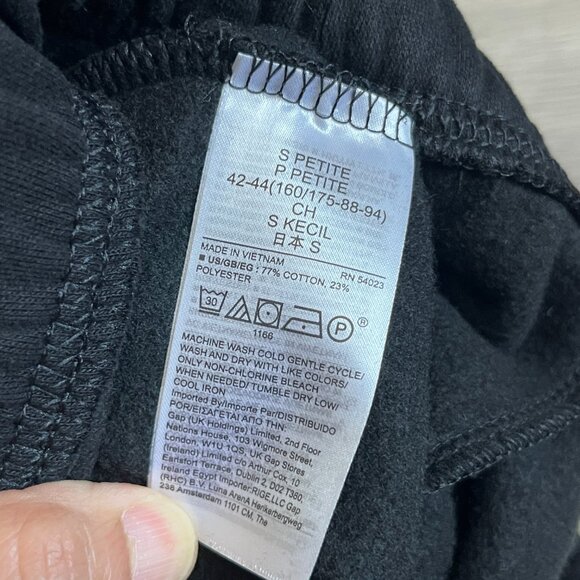 🌻 Gap Vintage Soft Fleece Pocketed High Rise Wide Leg Sweatpant Black - Picture 4 of 7